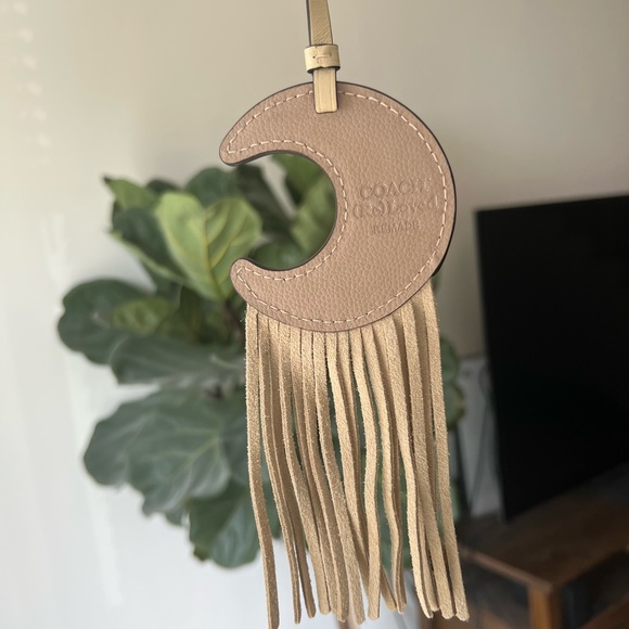 Coach Remade Fringed Moon Bag Charm - Picture 4 of 4